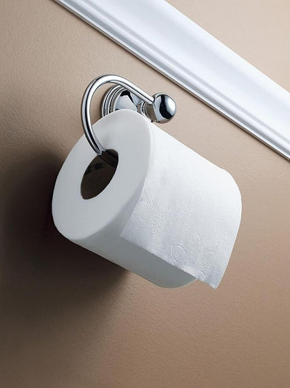 Moen Preston Collection Chrome Single Post Toilet Paper Holder, Wall Mounted Hanging Toilet Tissue Storage, DN8408CH
