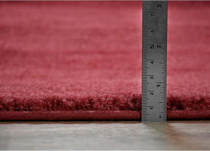 Garland Rug Traditional Nylon Washable Chili Pepper Red 3 Bath Rugs (17" X 24", 21" X 34", 21" X 34") - Soft, Absorbent, and Stylish for Your Bathroom