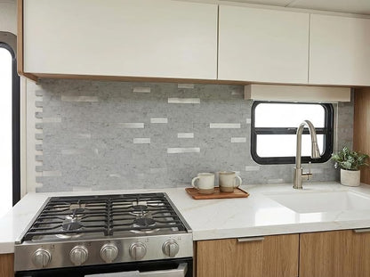 Yipscazo Peel and Stick Backsplash Tiles, PVC Wall Tiles Stick on Backsplash for Kitchen, Bathroom (20 Packs, Black Wood)