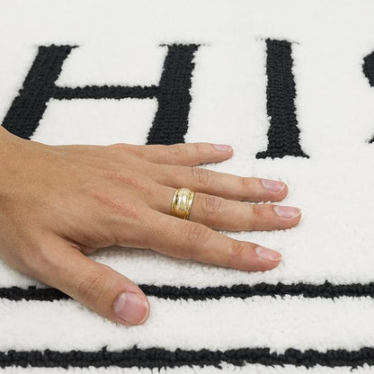 Mohawk Home His White/Black 1' 8" x 2' 10" Bath Mat