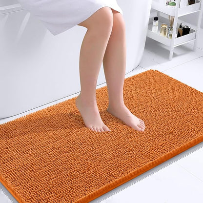 OLANLY Bathroom Runner Rugs 40x24, Extra Soft Absorbent Chenille Bath Rugs | Clay, Quick-Drying Rubber Backing, Machine Washable Long Bath Mat for Bathroom Floor, Tub and Shower, Home Decor Accessories
