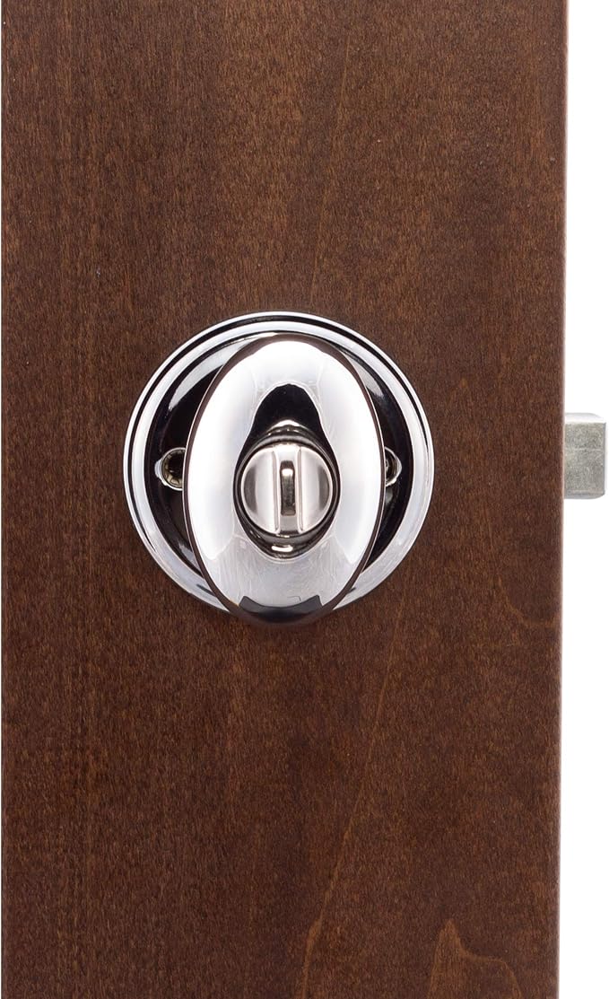 Copper Creek EK2030PS Egg Door Knob, Privacy Function, 1 Pack, in Polished Stainless