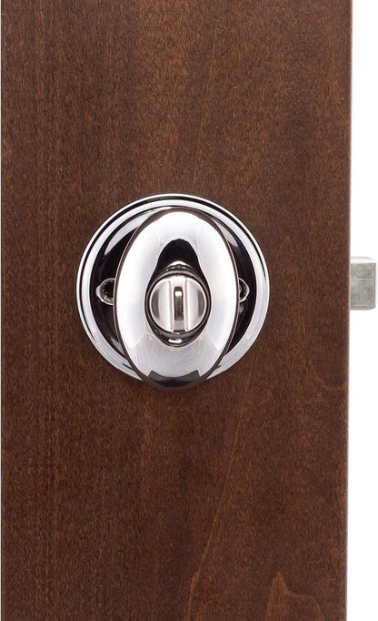 Copper Creek EK2030PS Egg Door Knob, Privacy Function, 1 Pack, in Polished Stainless