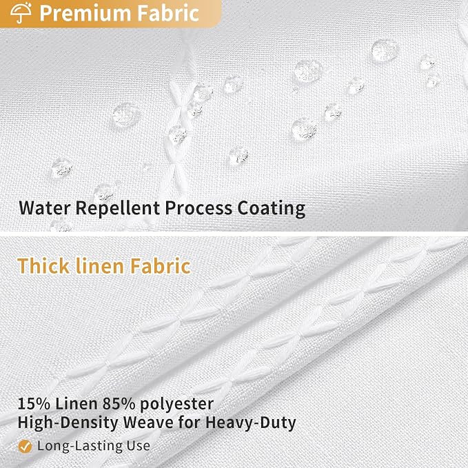 Boho Farmhouse Tassel Linen Shower Curtain,3D Embroidery Stripe White,48x72 | Narrow Stall,310GSM Striped Texture Heavy Duty Cloth,Water Repellent,Wrinkle Resistant,Bohemian Luxury Farmhouse Rustic style