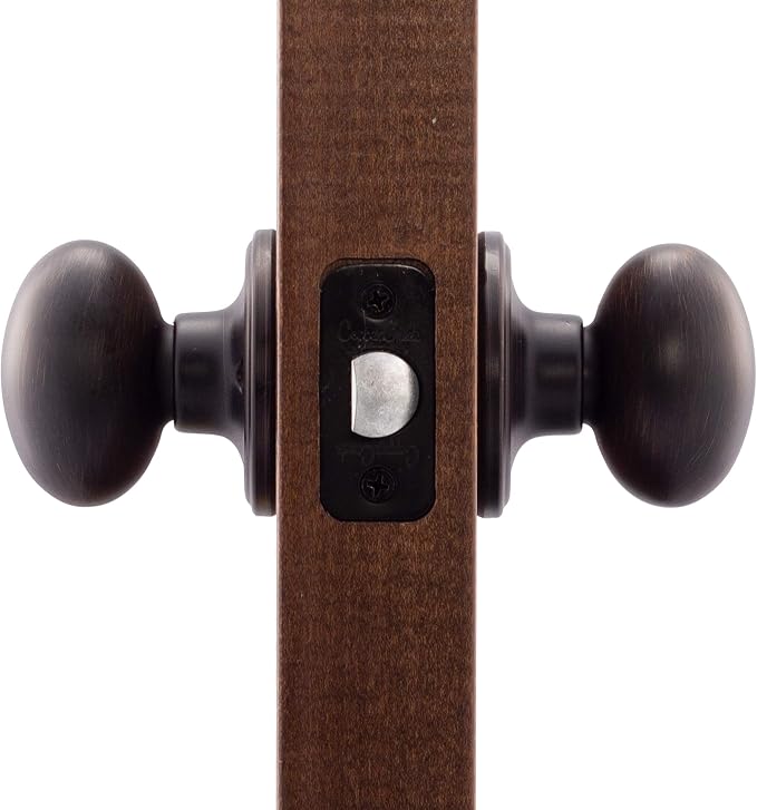 Copper Creek EK2020TB Egg Door Knob, Passage Function, 1 Pack, in Tuscan Bronze