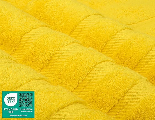 American Soft Linen 35x70 Jumbo Large Bath Towel, 600 GSM 100% Cotton Turkish Bath Sheet, Oversized Luxury Bath Towel for Bathroom Beach and Pool, Yellow