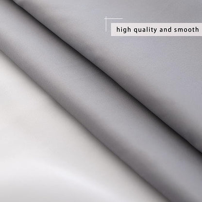 UFRIDAY 96 inch Long Shower Curtain,XLong Light Grey and White Fabric Shower Curtain for Bathroom with Mesh Window, Weighted Bottom Hem, Machine Washable, Extra Long, 72 x 96 Inches