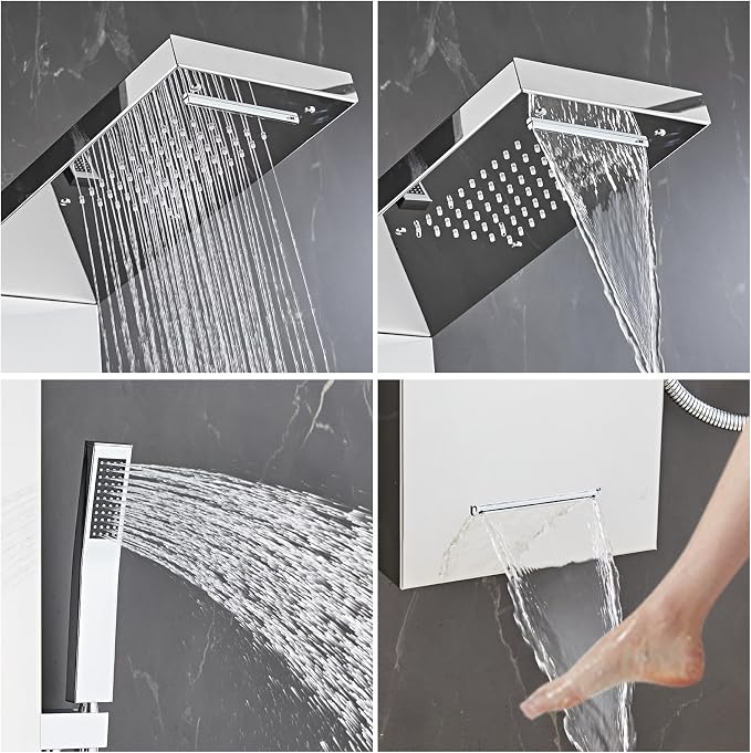 Shower Panel Tower System,Rain Shower Head Rainfall silver