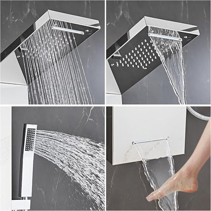 Shower Panel Tower System,Rain Shower Head Rainfall silver