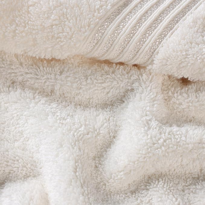 Superior Egyptian Cotton 10-Piece Face Towel Set , Small Towels For Facial, Spa, Quick Dry, Absorbent Towels, Bathroom Accessories, Guest Bath, Home Essentials, Washcloth, Airbnb, Ivory