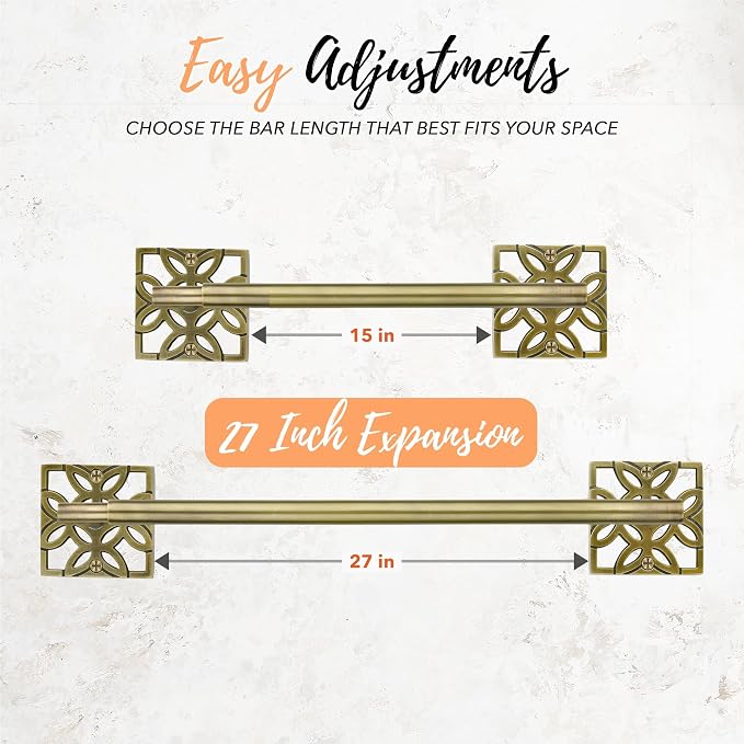 Autumn Alley 5 PC Vintage Brass Bathroom Accessories Set, Wall Mounted – Towel Racks for Bathroom, Bathroom Accessories, Bathroom Hardware Set, Brass Toilet Paper Holder, Towel Ring, Towel Hook