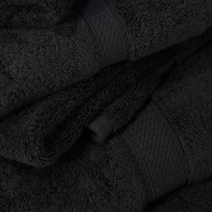 Superior Egyptian Cotton Plush & Absorbent, Bath Towel Set of 4, Black | Quick Dry, Soft Luxury Towel Set, Bath Essentials for Bathroom, Guest Bath, Spa, 4 Piece Bath, Madeline Towels