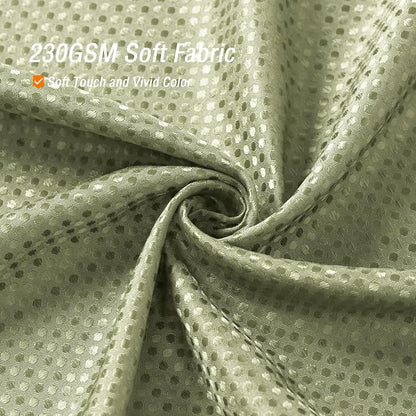 Long 230GSM Sage Green Shower Curtain, 72 x 78 | 230GSM Tall Fabric Shower Curtain for Bathroom, Water Repellent, Machine Washable