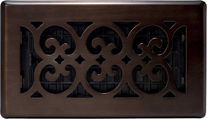 Decor Grates SPH408-RB Floor Register, 4x8 Inches, Rubbed Bronze Finish