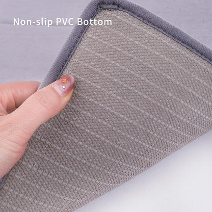 Soft Hallway Runner Rug,Washable Floor Rugs, Non Slip Memory Foam Rug,Super Water Absorption, Suitable for Bathroom Mat, Entrance,Kitchen, Living Room Decor(2x5ft Grey)
