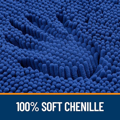 OLANLY Large Bathroom Rugs 70x46, Extra Soft Absorbent Chenille Bath Rugs | Royal Blue, Quick-Drying Rubber Backing, Machine Washable Bath Mat for Bathroom Floor, Tub and Shower, Home Decor Accessories