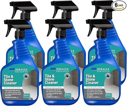Miracle Sealants Tile & Stone Cleaner for Natural Stone, Tile & Grout, pH Neutral, 32 oz, 6 Pack
