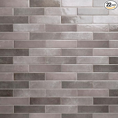 MSI Renzo Storm 3" x 12" Glossy Ceramic Subway Wall Tile