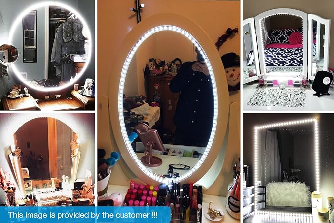 Led Vanity Mirror Lights Kit, ViLSOM 13ft/4M 240 LEDs Make-up Vanity Mirror | Mirror Light for Vanity Makeup Table Set with Dimmer and Power Supply, Mirror not Included