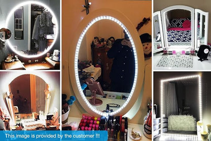 Led Vanity Mirror Lights Kit, ViLSOM 13ft/4M 240 LEDs Make-up Vanity Mirror | Mirror Light for Vanity Makeup Table Set with Dimmer and Power Supply, Mirror not Included