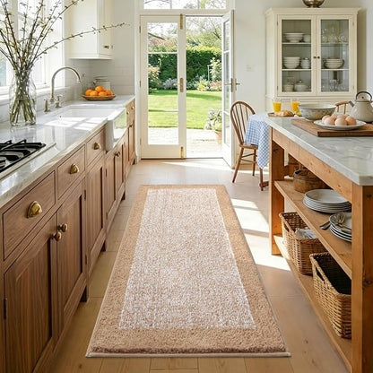 44x24 Large Bathroom Rugs Washable Non Slip, Beige Bath Mat for Bathroom Floor Tub, Soft Absorbent Quick Dry Mats for Shower, Bathtub,Home Decor