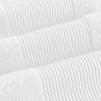 Modern Threads Air Cloud 18-Piece Towel Set - 100% Zero-Twist Cotton, 500 GSM, Quick Dry & Plush, White