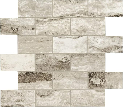 MSI Pietra Bernini Camo Polished Porcelain Subway Tile for Tile, Shower Wall Tile, 12 in. x 12 in. Mesh-Mounted Mosaic Tile (8 sq. ft.)