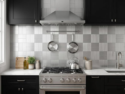 Yipscazo 2026 New Upgrade Peel and Stick backsplash 3 x 6 Inches, Backsplash Tile Peel and Stick Tile for Kitchen, Bathroom, Laundry Room, Fireplace(Metal, 100 Pieces)