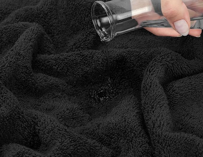 American Soft Linen 100% Cotton 600 GSM Turkish 40x80 Oversized Bath Towel Sheet, Extra Large Adult Towels for Bathroom, Black Bath Sheet