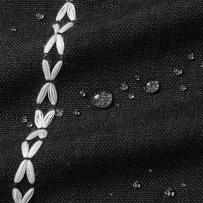 MitoVilla Boho Long Shower Curtain 72 x 78, Black Farmhouse 78 inch Long Polyester Linen Fabric Shower Curtains with Tassel for Chic Cottagecore French Rustic Bathroom Decor
