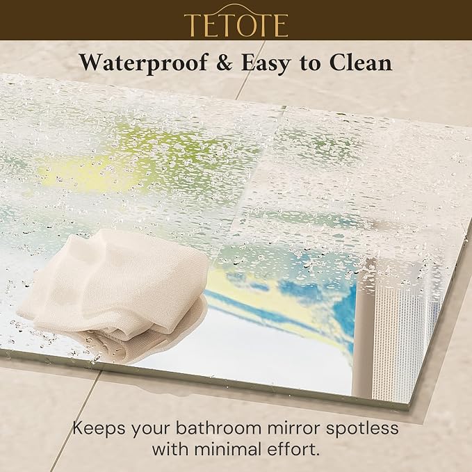 72" x 36" Frameless Mirror for Wall Oversized Rectangle Tempered Mirror, Suitable for Bathroom, Bedroom, Entryway, Hallway, Gym, Vertically/Horizontally