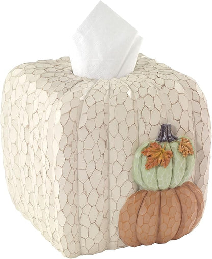Avanti Linens - Tissue Box Cover, Fall Inspired Home Decor (Grateful Patch Collection)