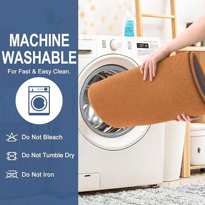 OLANLY Thick Memory Foam Small Bathroom Rug 24x16, Absorbent Bath Mat, Clay | Soft Quick Dry Bath Rugs, Non-Slip Carpet, Machine Washable Mat for Bathroom Floor, Tub and Shower, Home Decor Accessories