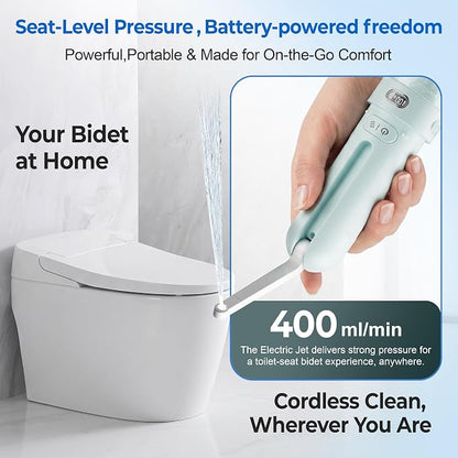 Electric Portable Bidet – Rechargeable Travel Bidet for Women Postpartum Care & Personal Hygiene | with 3 Pressure Modes for Home Travel & Camping (Aqua)