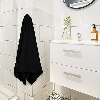 Utopia Towels 16 Pack Premium Bath Towels Set, 27 by 54 Inches, 100% Ring Spun Cotton 600GSM, Lightweight and Highly Absorbent Quick Drying Towels, Perfect for Daily Use, Black