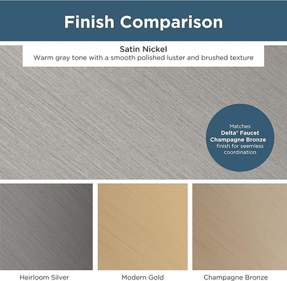 Franklin Brass 10 Pack Brushed Nickel Cabinet Knobs 1 inch (25mm) Kitchen Cabinet Handles and Drawer Knobs for Cupboards, Dressers, Furniture, Bathroom Vanity | Recessed Square