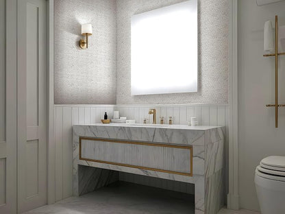 5 Sheets Marble Flowers Mosaic Wall and Floor Tiles for Bathroom and Kitchen 12.2 * 12.6 Inches 1.07 sq.ft (Brushed Marble)