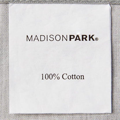Madison Park Cotton Casual Floral Shower Curtain, 72"x72", Grey/Peach | Modern Bathroom Decor, Machine Washable, Fabric Privacy Screen