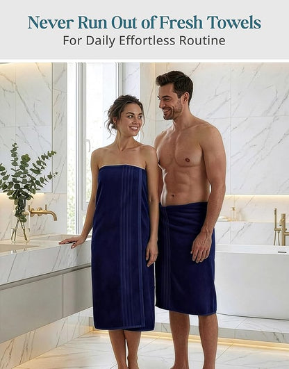 Casa Platino Oversized Bath Sheet Towels, 4 Pack Bath Sheet(36"x 72"), 100% Ring Spun Cotton Bath Sheets, Highly Absorbent Bath Sheet Towels, Quick Dry Bath Towels, Luxury Bath Sheet - Navy