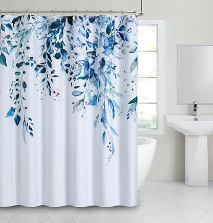 Dainty Home Whisper 3D Textured Weave Shower Curtain for Bathroom 70" x 72" Water-Resistant Washable Polyester Blend Fabric Bath Curtain, Decorative Bathroom Décor