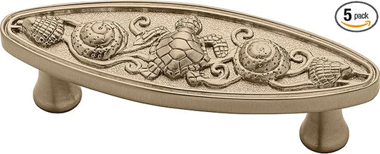 Franklin Brass 5 Pack Champagne Bronze Gold Cabinet Handles 3 inch (76mm) Kitchen Cabinet Handles and Drawer Pulls for Cupboards and Dressers | Seaside Cottage