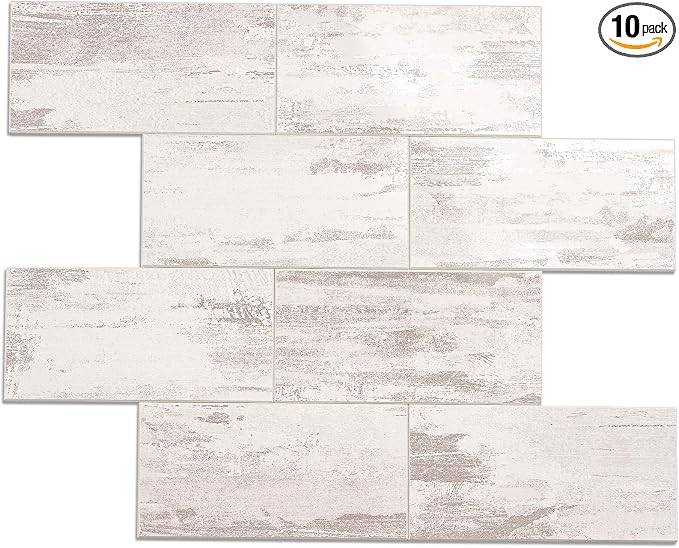 Peel and Stick Backsplash Tile for Kitchen & Bathroom Walls - Waterproof Smart Renter Friendly Sticker