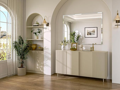 Frameless Bathroom Mirror, 48" x 36" Beveled Wall Mirror | 5mm HD glass, 20mm beveled edge, frameless, anti-rust, shatterproof, french cleat, horizontally or vertically