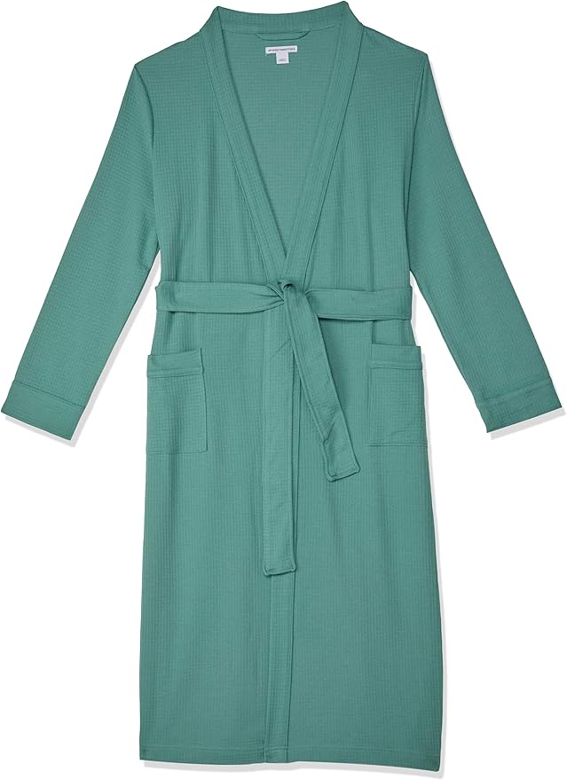 Amazon Essentials Women's Lightweight Waffle Full-Length Bath Robe (Available in Plus Size)