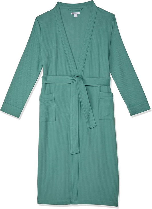 Amazon Essentials Women's Lightweight Waffle Full-Length Bath Robe (Available in Plus Size)
