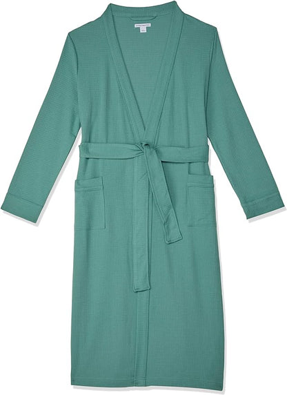 Amazon Essentials Women's Lightweight Waffle Full-Length Bath Robe (Available in Plus Size)