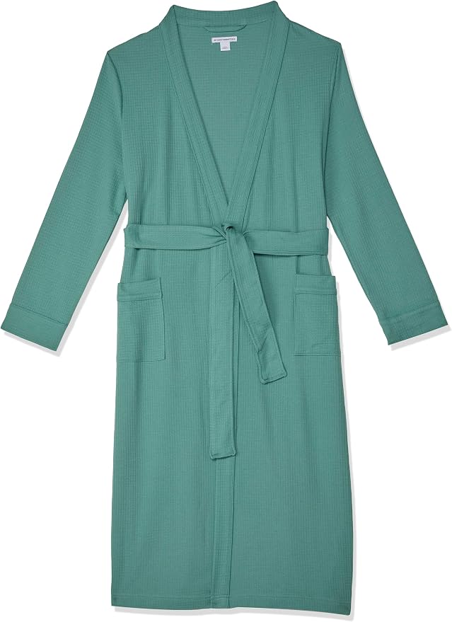 Amazon Essentials Women's Lightweight Waffle Full-Length Bath Robe (Available in Plus Size)