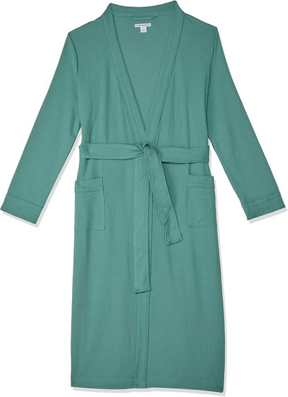 Amazon Essentials Women's Lightweight Waffle Full-Length Bath Robe (Available in Plus Size)