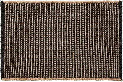 TYUU Waffle Bath Mat, Boho Bathroom Rugs Non Slip, 36x24 Khaki & Black | Super Absorbent Quick Dry Bath Rug, Non-Slip Backing, Soft Waffle Washable Farmhouse Bathroom Mats, Tub, Shower & Home Decor