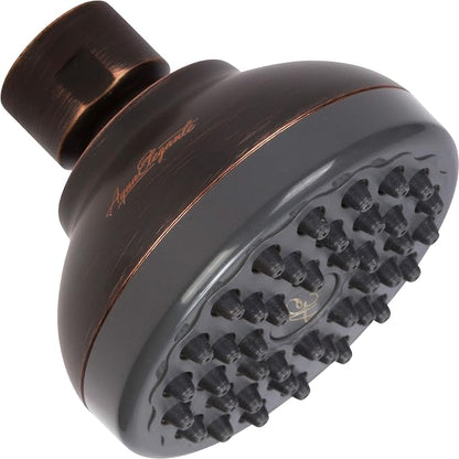 Aqua Elegante Pressure Boosting Shower Head - 2.5 GPM - Oil-Rubbed Bronze | 3 Inch Wall Mount, Water Saving Showerhead, Best For Low Flow Showers With Anti-Clog Nozzles & Adjustable Brass Fitting